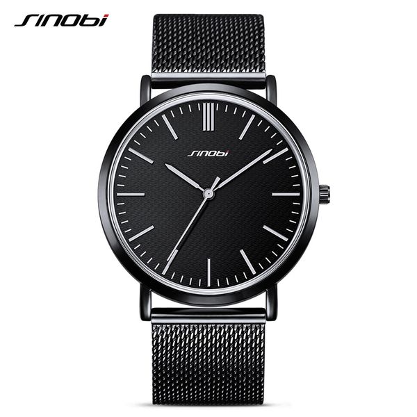 

sinobi fashion mens special price watches luxury quartz watch men ultra thin dial quartz waterproof clock relogio masculino, Slivery;brown