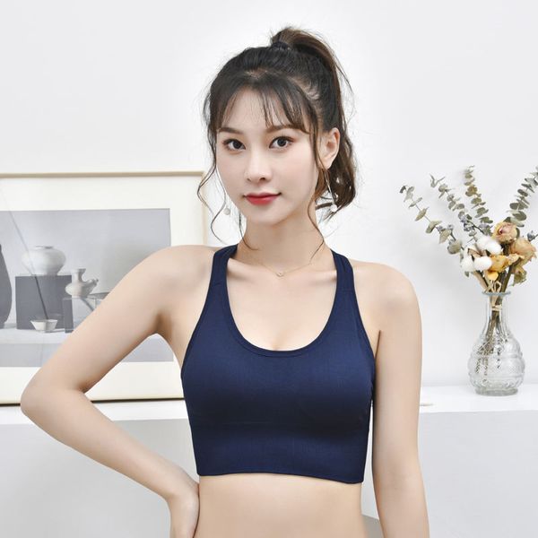 

sports bras women yoga underwear fitness running comfort shockproof push up sports girl breathable bra gym vest 2020, White;black