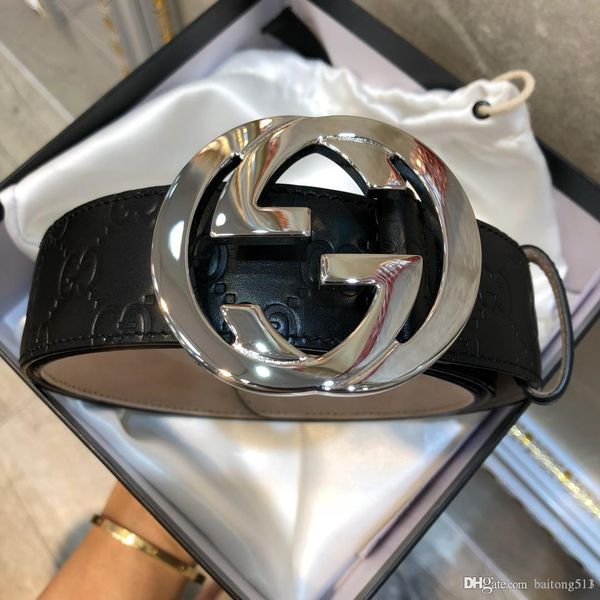 

2019 (with box) new men's fashion design leather quality belt leather european brand belt, Black;brown