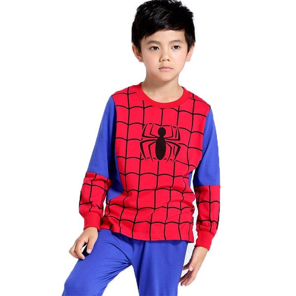 

2-10y kids boy hulk spiderman ironman thor winter pyjamas avengers sleepwear clothes set child pijamas chidren pajamas sleepwear, Blue;red