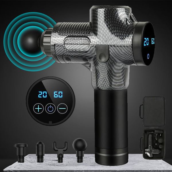 

jyvin x7 muscle massage gun sport therapy deep massager body relaxation pain relief slimming shaping massager 4&6 heads with bag