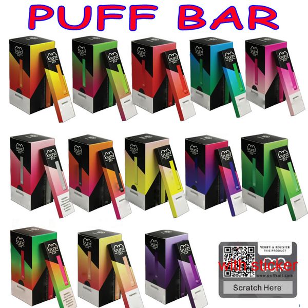 

Puff Bar одноразовое устройство Pod с кодом безопасности батарея 280mAh емкость 1,3 мл Puffbar Vape pen 13 цветов пустая упаковка картриджа Vape