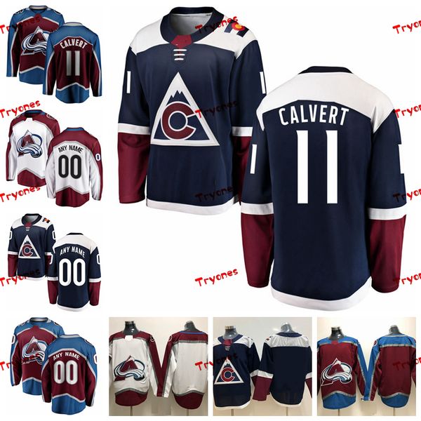 

2019 colorado avalanche matt calvert mens stitched jerseys customize alternate blue home shirts 11 matt calvert hockey jerseys s-xxxl, Black;red