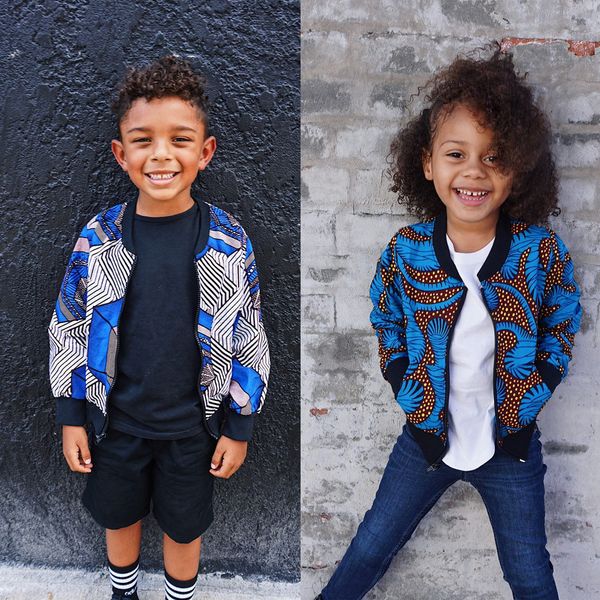 

2019 new toddler kids girl boy autumn dashiki african windproof coat warm outwear jacket winterjas roupa infantil kids clothes, Blue;gray