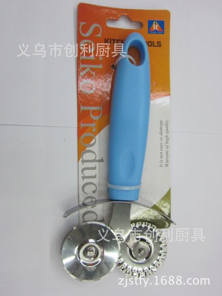 

card fertilizer handle double cake former sawtooth lace cutting for double rolling wheel rise crisp wheel cutter rolling knife pizza knife