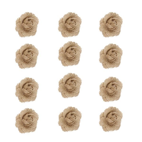 

12pcs vintage nature hessian burlap small flower rustic wedding favors craft