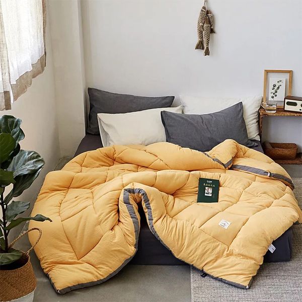 

luxury thicken winter camel hair quilt quality stitching comforter/duvet/blanket king queen twin size ing
