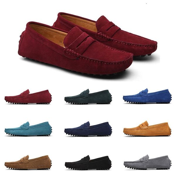 

2020 large size 38-49 new men's leather men's shoes overshoes british casual shoes espadrilles seventy - seven, Black