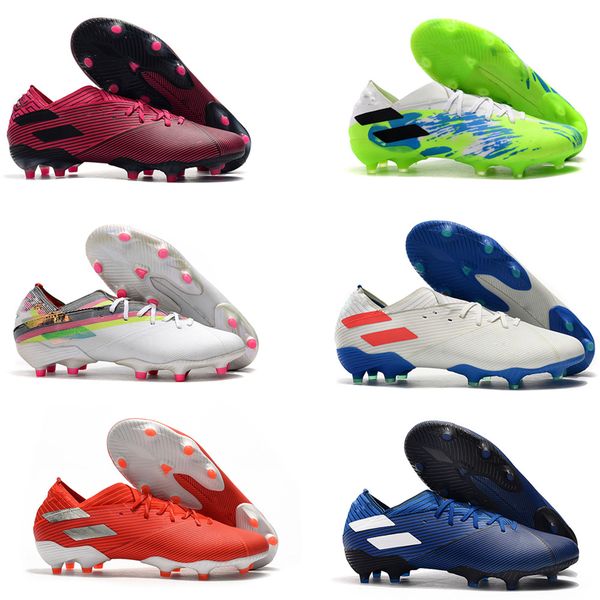 

mens soccer shoes nemeziz 19.1 fg soccer cleats messi football boots tacos de futbol us6.5-11, Black