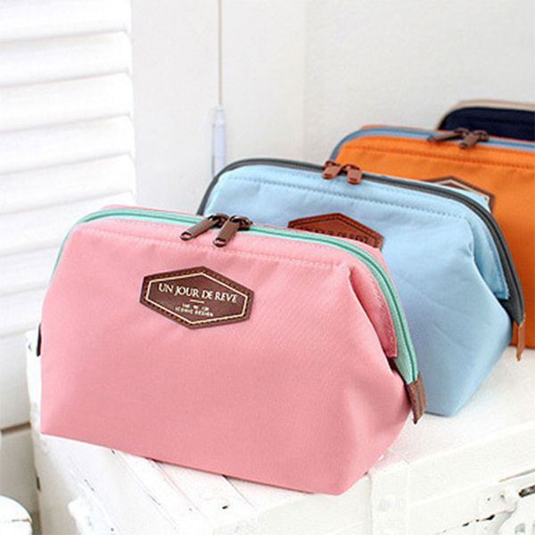 

multifunction cosmetic bag fashion cotton makeup bag travel portable cute wash steel frame cosmetic organizer lmjz