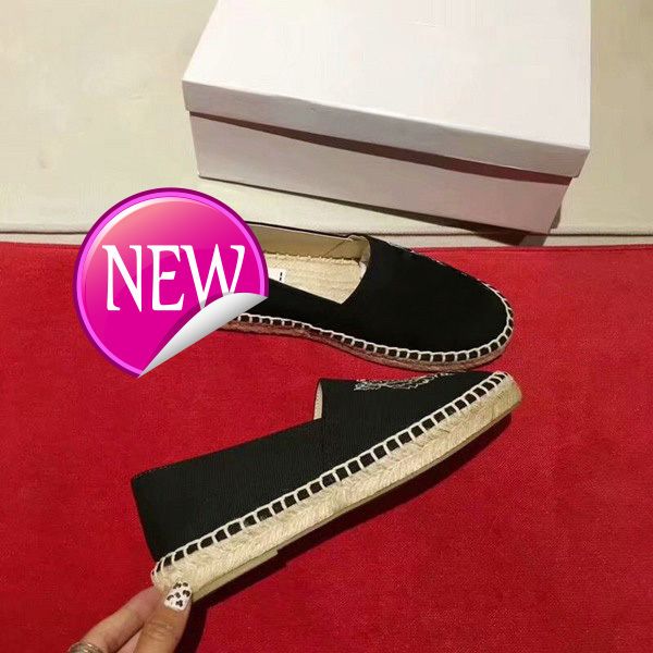 

embroidered straw shoes with tiger head lazy shoes, Black