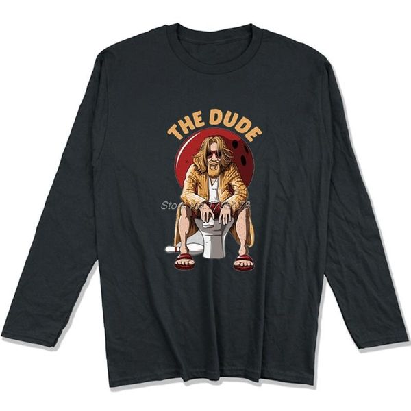 

movie the big lebowski the dude shirt men cotton long sleeve t-shirt spring autumn hip hop tees harajuku streetwear, White;black