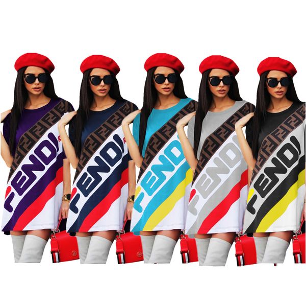 

Women de igner long t hirt dre fendi port kirt f letter printed hort leeve t hirt tee ummer dre e triped hort kirt c436