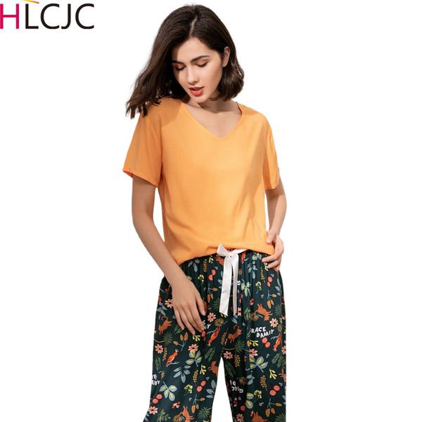 

spring and summer women pajama set viscose satin 2pcs set floral printed elegant pyjamas femme soft sleepwear girls homewear new, Black;red