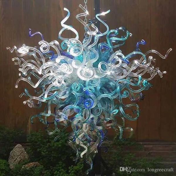

luxury crystal chandelier led hanging glass lamp shades hand blown glass chandelier lighting for bedroom living room kitchen home decoration