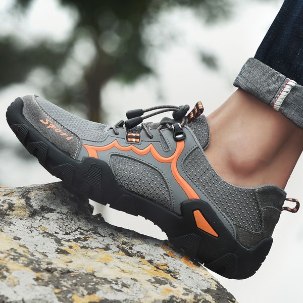 

2019 four season tide men's shoes men's walking mountaineering 38-48 breathable casual shoes sports 9329, Black
