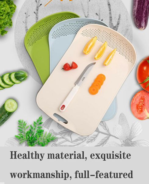 

Eco-Friendly Chopping Blocks Chopping Board Cutting Kitchen Boards Colour Thick Drain Basket PP Plastic