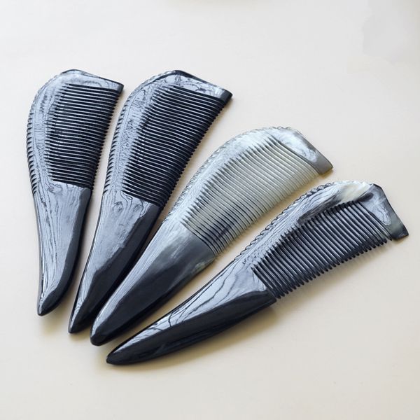 

1pc black horn massage comb plus large pointed 24cm shampoo comb g0425, Silver
