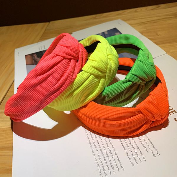 

hoop pure color fluorescent cloth cloth head hoop han edition of the new sweet hair han guokuan side head ornaments, Slivery;white
