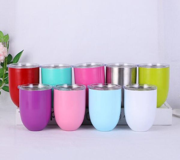 

stainless steel cups 8oz wine glass stemless mug double wall mug drinking coffee tea cups vacuum insulated mug with lid gifts