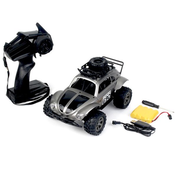 Auto retrò vintage telecomandata 2.4G, SUV ad alta velocità 18KM / H, luci a LED, acceleratore può cambiare velocità, regalo di compleanno per bambini di Natale, 2-2