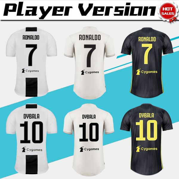 

2019 player ver ion 7 ronaldo occer jer ey 18 19 10 dybala 17 mandzukic home white occer hirt away third hort leeve football uniform