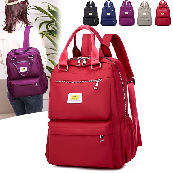 

oeak backpack women nylon luxury shoulder bag for teenage girls student multi-function small bagpack school backpack 2020