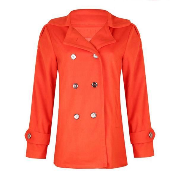 

2018 new female women winter coat new fashion women turn-down collar long hem regular sleeve a-line loose solid button outwear, Black