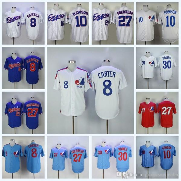 

Stitched 8 Gary Carter Montreal Expos 10 Andre Dawson 27 Vladimir Guerrero 45 Pedro Martinez 30 Raines 34 Bryce Harper Baseball Jersey