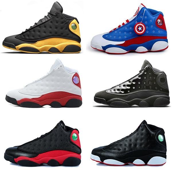 

men women basketball shoes air 13 13s dmp black cat history of flight dmp black true red sports running shoes grey toe j13 retro sneakers