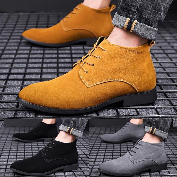 

#30 high-men's casual shoes high-outdoor casual men's ultra-light shoes, Black