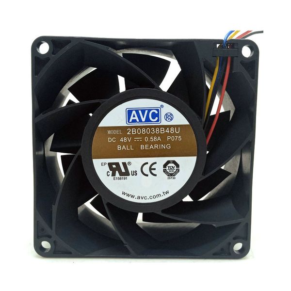 Original AVC 2B08038B48U DC48V 0,58A 8CM 80x80x38MM 4Linien PWM Inverter Lüfter