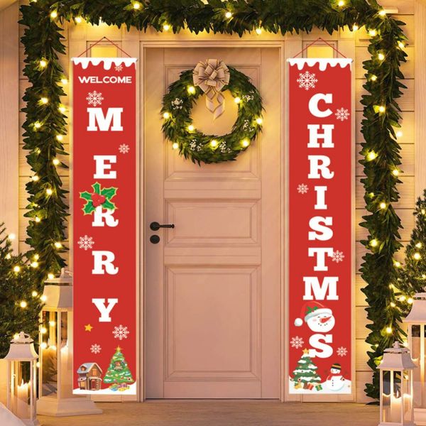 

merry christmas banner christmas hanging sign for indoor outdoor door display decorations