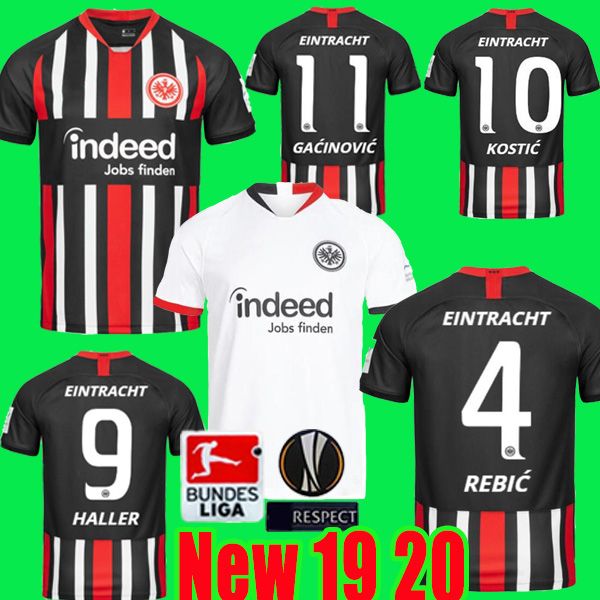 

2019 2020 eintracht frankfurt sow soccer jersey home away 19 20 frankfurt europa league haller jovic rebic football shirts kids jerseys, Black;yellow