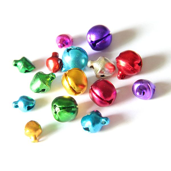 

100pcs/bag mixed colors small jingle bells cute bells christmas tree party decoration gift 6/8/10mm