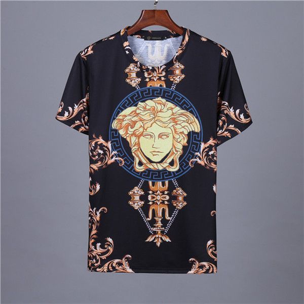 

summer t shirts for men letter print t shirt mens clothing brand short sleeve tshirt women medusa, White;black