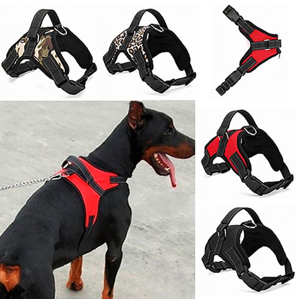 

adjustable pet dog walk out harness vest collar hand strap heavy duty dog harness