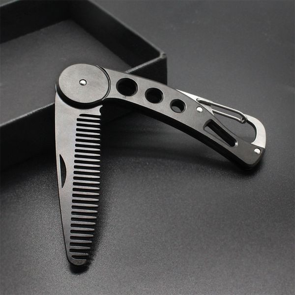 

new innovative design beard shaping tool trimming shaper template guide for shaving or stencil with full-size comb for line up, Silver