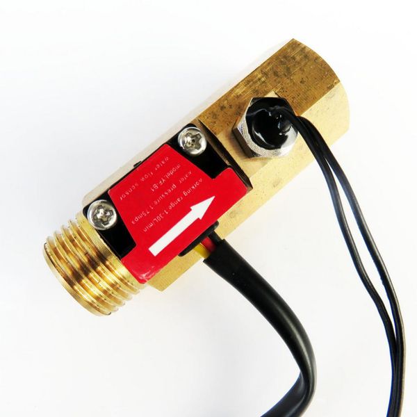 

g1/2'' water flow sensor switch flowmeter control with temperature detection