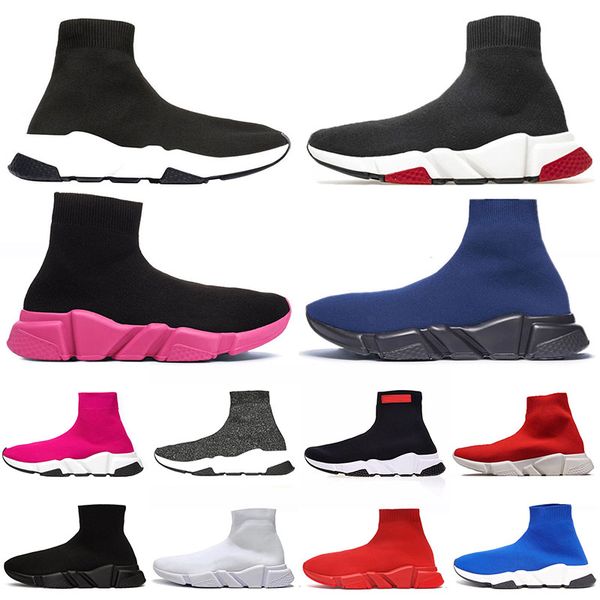 

speed trainer white red buttom luxury designer mens sock shoes tripler black trainers full red sneakers womens pink socks casual shoe