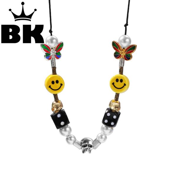 

new arrived pearl skull necklace gold color rhinestone necklace beads pendant necklace, Silver