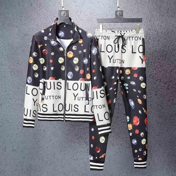 

2020 tracksuit men luxury sweat suits autumn brand mens jogger suits jacket + pants sets sporting women suit hip hop sets high quality, Gray
