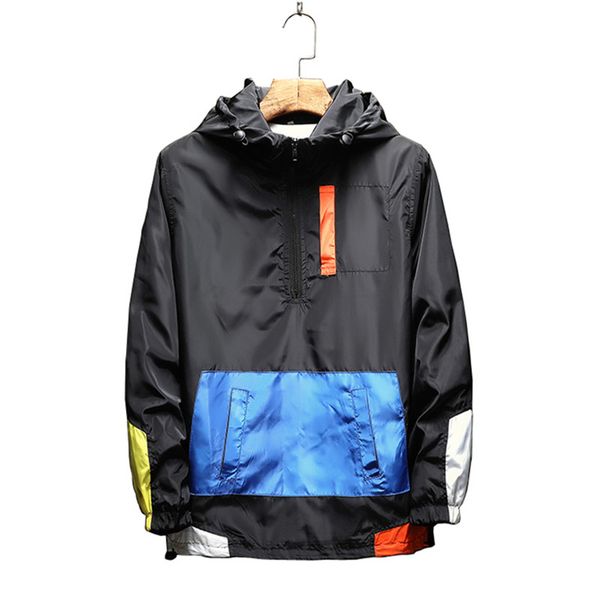 

2019 casual men's jackets waterproof spring autumn hooded coats outerwear steetwear brand plus size 5xl mens jackets and coats, Black;brown