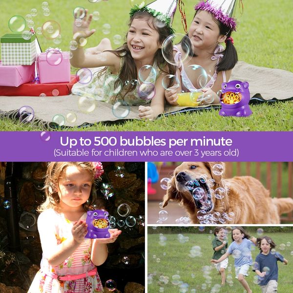 

bath toy cute cartoon hippo frog automatic bubble making machine bathroom bathtub soap machine baby bath water toys for children