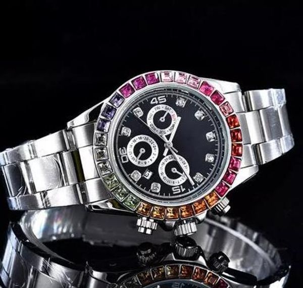 

2019 Новый 40MM Relogio мужские часы Мужчина для моды черный циферблат с календарем Bracklet