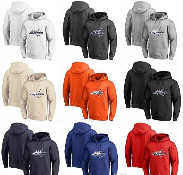 

washington hoodies jerseys 100% stitched embroidery logos hockey any player or number stitch sewn hoodies jerseys sweatshirts, Black;red