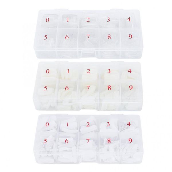 

fake nails 3 colors 500pcs plastic fake false nail tips artificial nails for uv gel practice press on, Red;gold