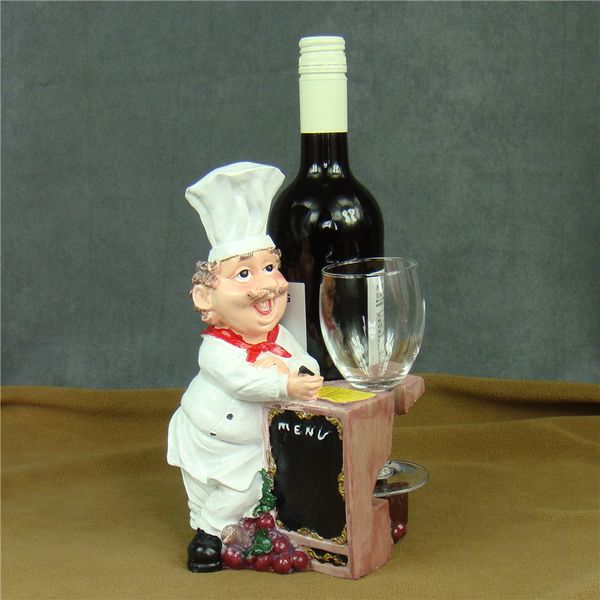 

ice buckets and coolers creative chef sculpture wine stand decorative resin cook statue goblet holder bar drinking utility ornament craft ac