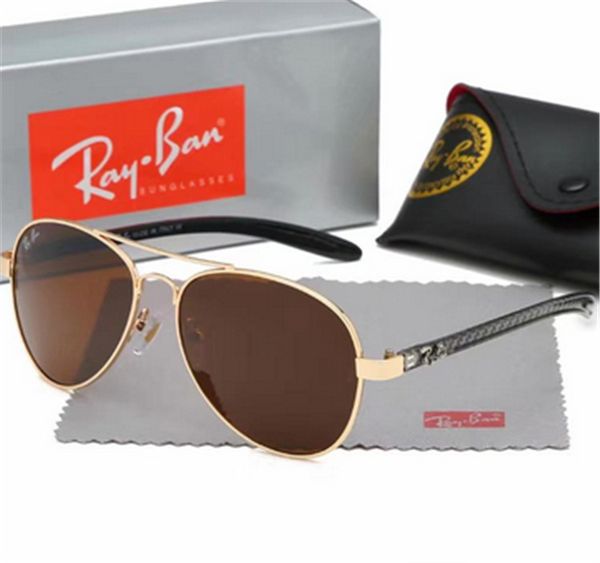 

2018 luxury ray polarized ungla e men women pilot ungla e uv400 eyewear aviator gla e driver ban metal frame polaroid len box