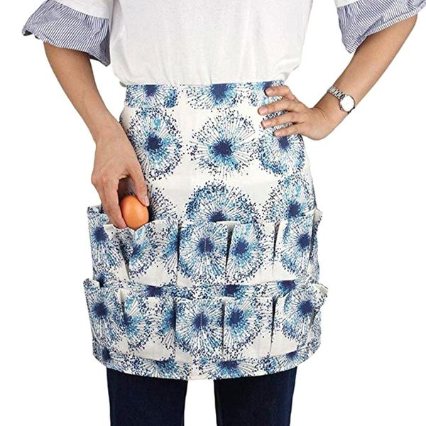

eggs collecting gathering holding apron with 12 pockets for farmer house housewife kitchen home workwear home